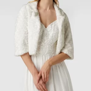 Bester Verkauf 😉 TROYDEN COLLECTION Cocktailjacke Mit Umlegekragen – Weiß 🔥 13