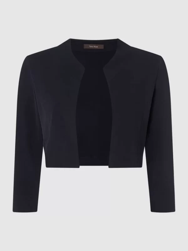 Billig 🧨 Vera Mont Bolero Mit Stehkragen – Marineblau 🛒 3