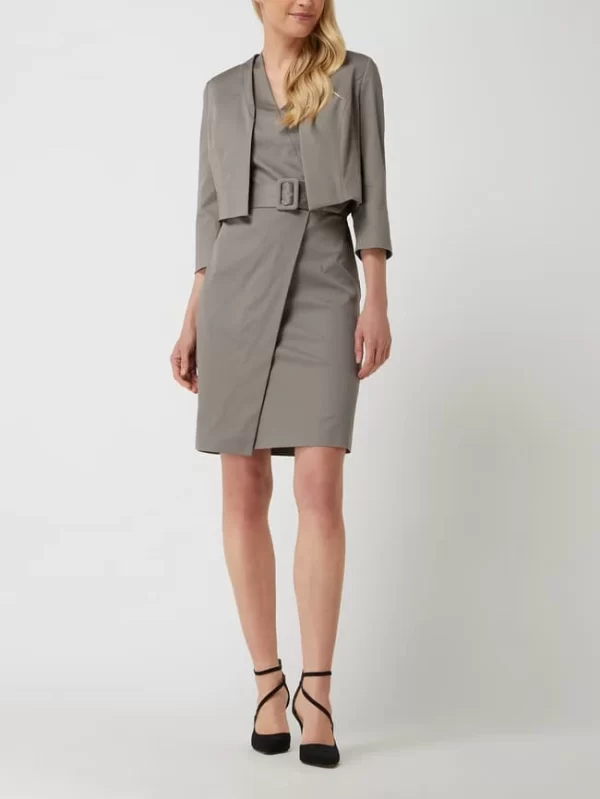 Bestes Angebot 🎉 Vera Mont Bolero Mit Stretch-Anteil – Taupe ⭐ 1