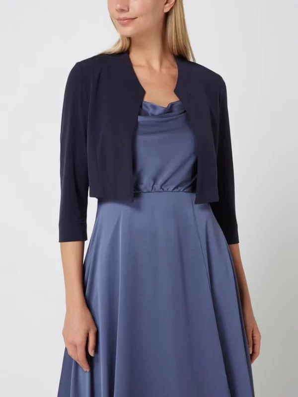 Billig 🧨 Vera Mont Bolero Mit Stehkragen – Marineblau 🛒 5