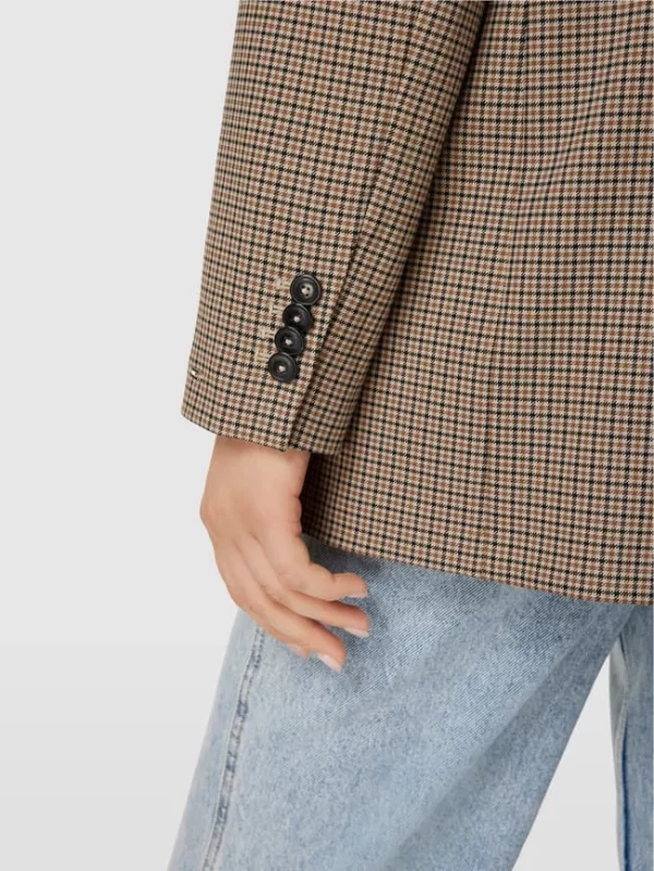 Coupon 👍 Tommy Hilfiger Blazer Mit Hahnentrittmuster Modell ‘RELAXED’ – Beige 🔥 4