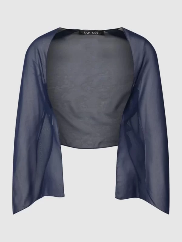 Schlussverkauf 🔔 Swing Bolero Mit Offener Vorderseite – Marineblau 🎁 1