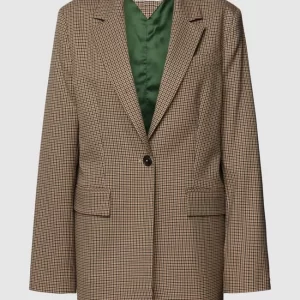 Coupon 👍 Tommy Hilfiger Blazer Mit Hahnentrittmuster Modell ‘RELAXED’ – Beige 🔥 9
