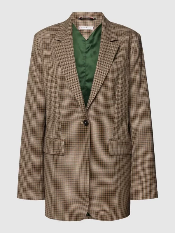 Coupon 👍 Tommy Hilfiger Blazer Mit Hahnentrittmuster Modell ‘RELAXED’ – Beige 🔥 3